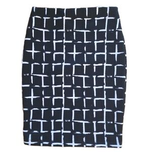 👠 5 for $25 SEDUCTONS BLACK AND WHITE PULL ON PENCIL SKIRT SIZE XS